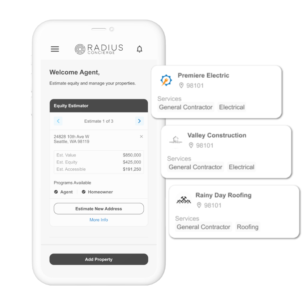 radius dashboard mobile